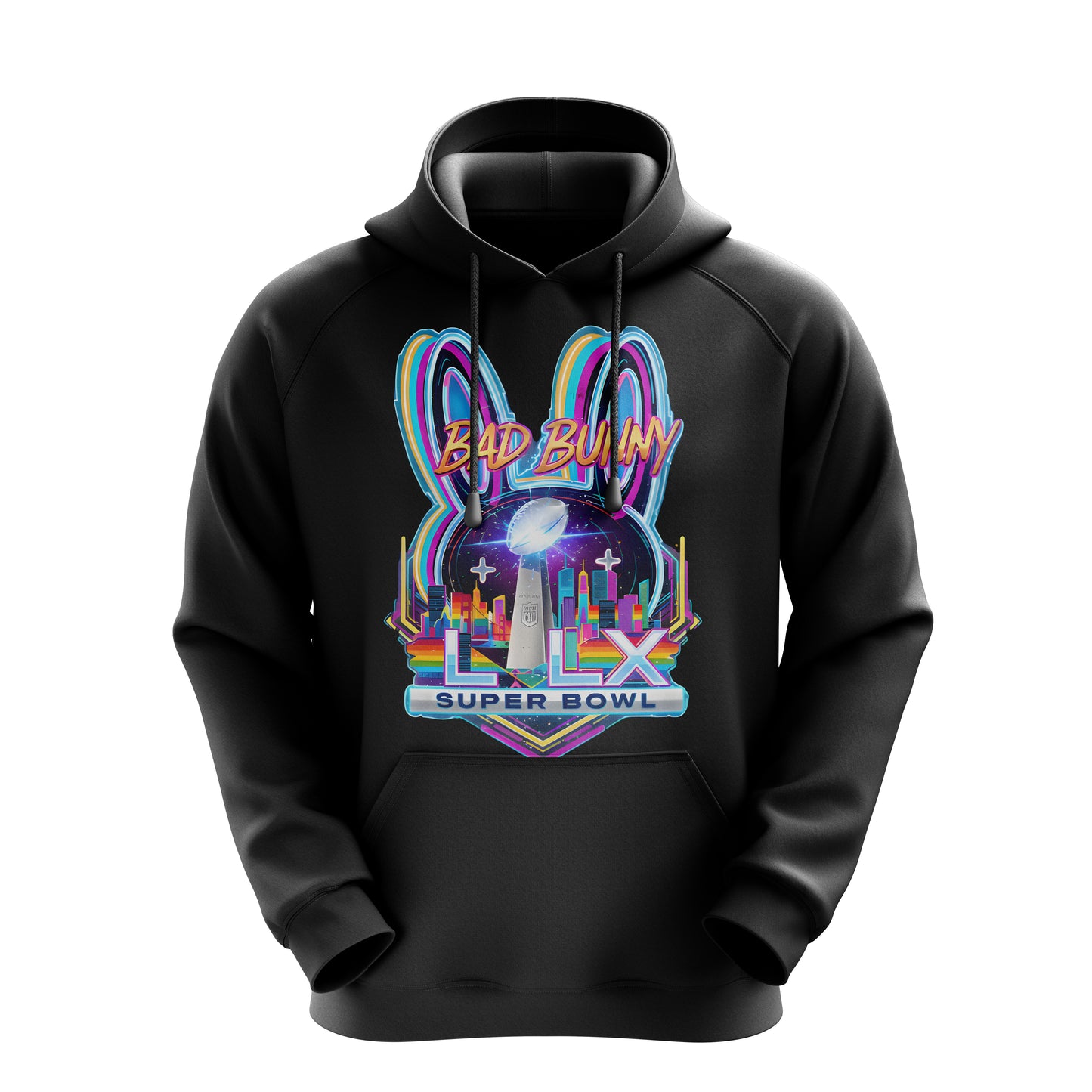 El Conejo Malo Neon SB Print Hoodie
